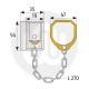 ABUS Lockable Door Handle Chain