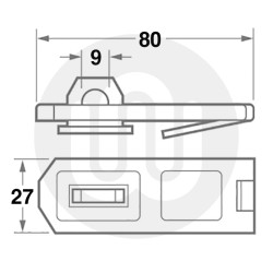 Hasp & Staple 80mm