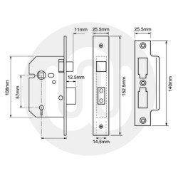 Union 3 Lever Sashlock