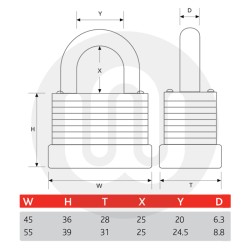 ERA High Security Laminated Padlock - OBSOLETE