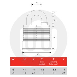 ERA Weather Proof Laminated Padlock - OBSOLETE