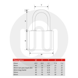 ERA Solid Brass Padlock - OBSOLETE