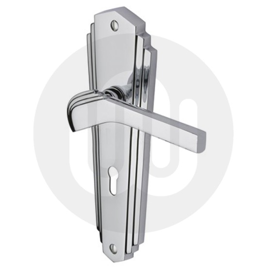 Art Deco Style Lever/Lock Door Handle