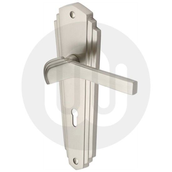 Art Deco Style Lever/Lock Door Handle