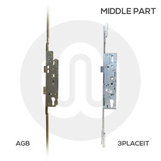 AGB Style 3PLACEIT Lock for AGB 2 Hook 3 Roller with Keeps