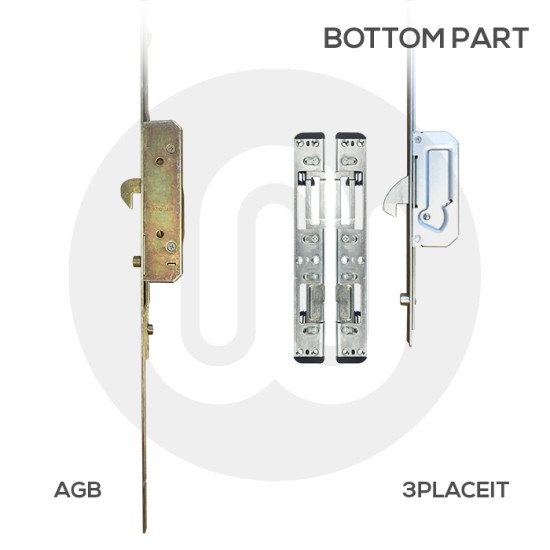 AGB Style 3PLACEIT Lock for AGB 2 Hook 3 Roller with Keeps