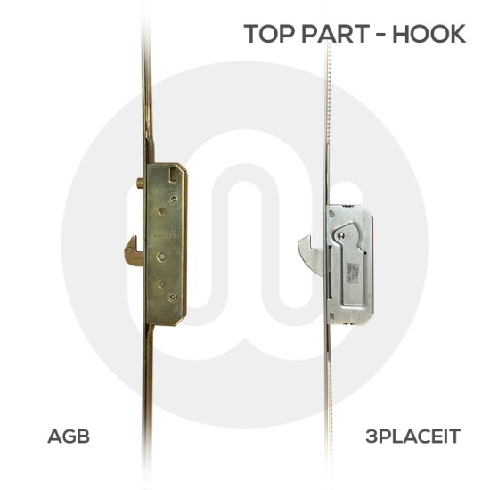 AGB Style 3PLACEIT Lock for AGB 2 Hook 3 Roller with Keeps