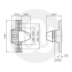 Cockspur Ligature Resistant Fittings & Key