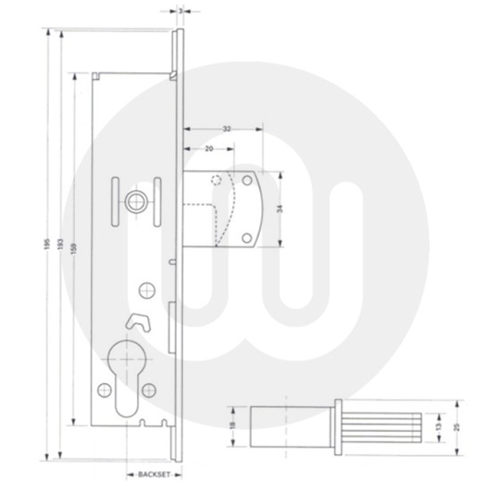 Adams Rite MS2200 Euro Hookbolt Case