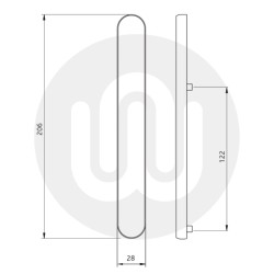 Simplefit by Fab & Fix Blank Plate - Standard Cover (206BP/122CRS)