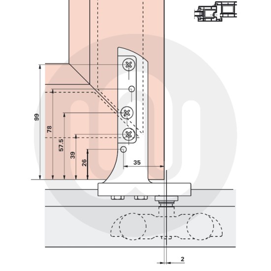 Simplefit Roto Style Support Brackets (6080 Old Version)