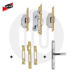 UCEM 3 Deadbolt Kit with Keeps & Handle - Possible Gridlock Lock Replacement