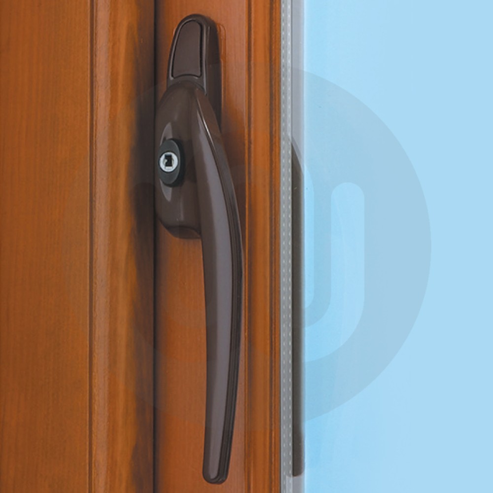 Low Height Cranked Espagnolette Window Handle - Locking
