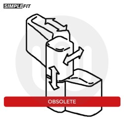 Simplefit 2 Part Aluminium Door Hinge