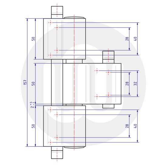 Simplefit 3 Part Aluminium Door Hinge Simplefit 3 Part Aluminium Door Hinge