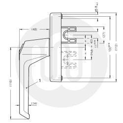 Schuco (Schueco) 234335 Face-Fixed Locking Peg Window Handle