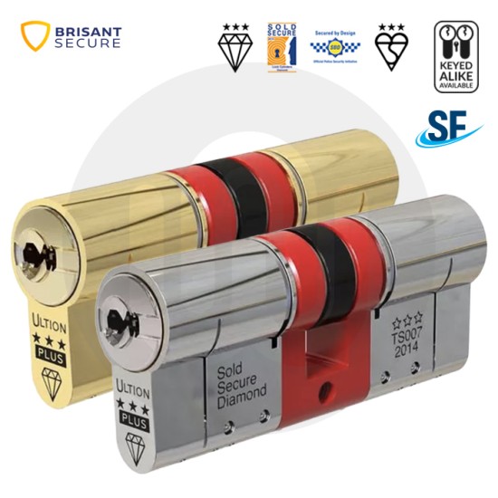 Simplefit Brisant Ultion 3 Star Euro Double Cylinder - No Internal/External Sizes Simplefit Brisant Ultion 3 Star Euro Double Cylinder - No Internal/External Sizes