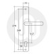 Simplefit Inline Lever/Lever 117PZ/117PZ Door Handle - Large Cover (278BP/240CRS)