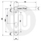 Fab & Fix Windsor Inline Lever/Fixed Pad 92PZ/92PZ Door Handle - Standard Cover (206BP/122CRS)