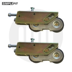 Simplefit Plastic Double Wheel Patio Rollers - Sold in Pairs