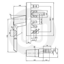 Schuco (Schueco) 247501/247504 Locking Peg Handle