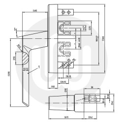 Schuco (Schueco) 247497/247500 Peg Handle