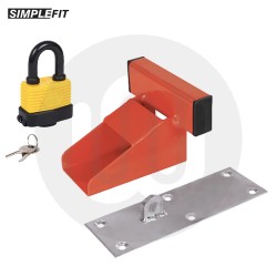 Simplefit Garage Door Defender Heavy Duty 150mm with Weather Resistant Padlock Kit