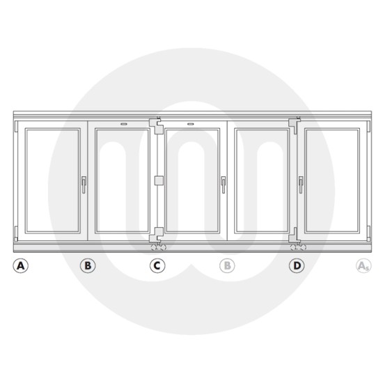 Siegenia FS Portal Bi-Fold Door Hinge Carton C