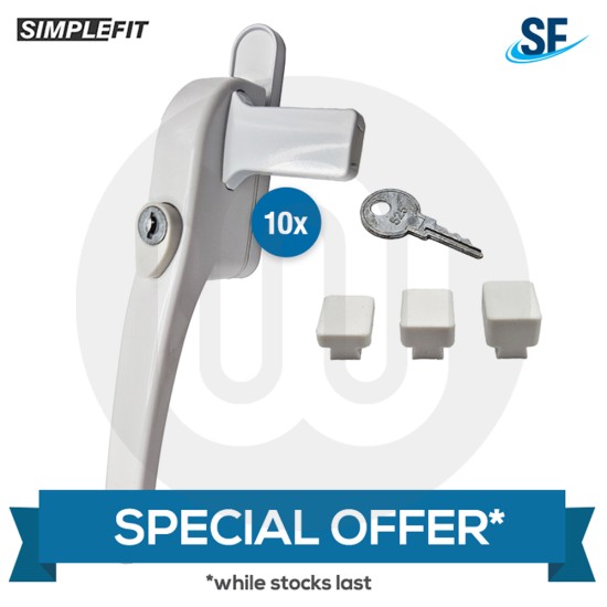 OUR LOWEST PRICE YET! 10x Simplefit Handlejammer Security Repair Window Handles