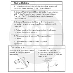 Overhead Surface Mount Door Closer - White