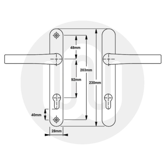 Hoppe Tokyo Asgard Lever/Lever 92PZ/92PZ (230BP/203CRS)