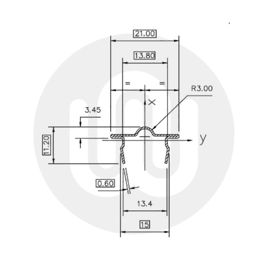 Duraflex 21mm Snap in Patio Track (Knock In Patio Track)