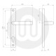 Treviri Sprung Inline Lever/Lever 92PZ/92PZ Door Handle – Medium Cover (240BP/211CRS)