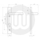 Treviri Sprung Inline Lever/Lever 92PZ/92PZ Door Handle – Standard Cover (240BP/122CRS)