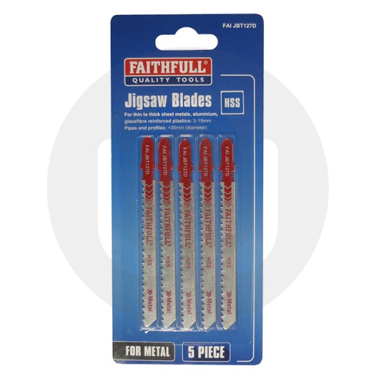 Faithfull Jigsaw Blades (5) Metal 8tpi 75mm