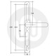 Simplefit UNI Inline Lever/Lever 70PZ/70PZ Door Handle - Extra Large Cover (296BP/variedCRS)