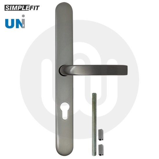 Simplefit UNI Ferco Inline Lever/Lever 70PZ/70PZ Door Handle - Extra Large Cover (296BP/variedCRS)