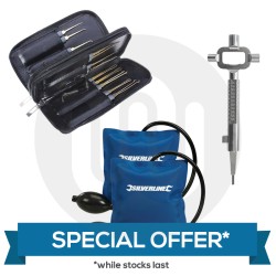 SPECIAL OFFER! 2x Air Wedges, 24 pcs Lock Pick Set & Metal Lock Testing Tool
