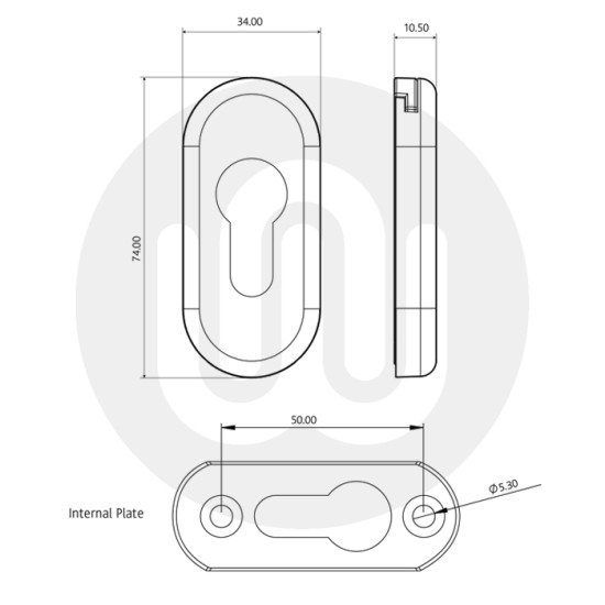 Simplefit by Fab & Fix Architectural Escutcheon