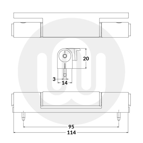 Synseal Shield Butt Hinge 115mm