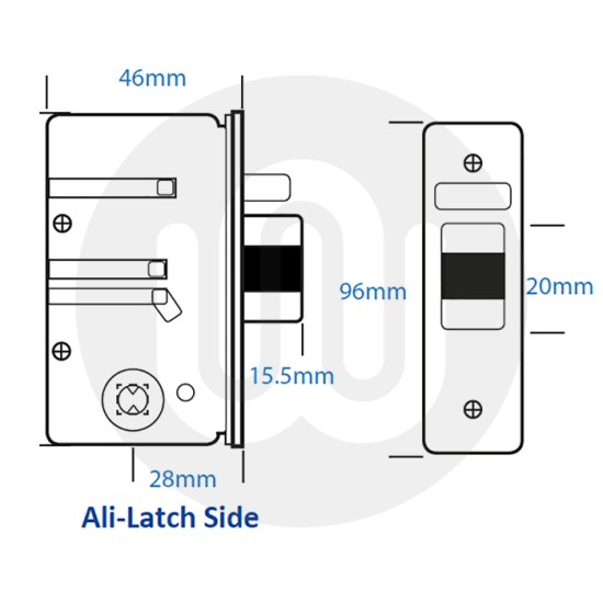 Borg BL2402 Easicode Digital Lock With Optional Holdback for Aluminium Doors