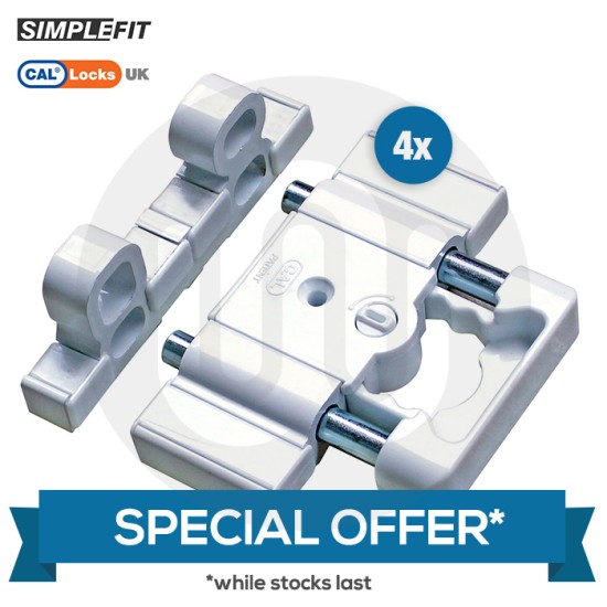 SPECIAL OFFER! 4x CAL Cobra Double Security Bolts for Doors & Windows