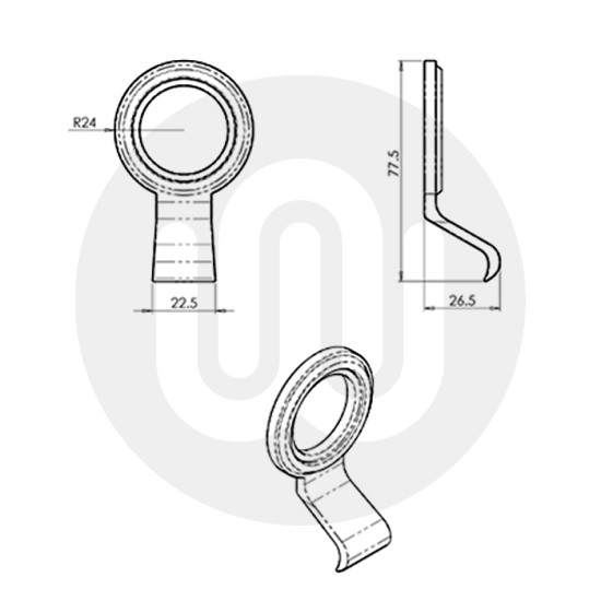 Architectural Quality Cylinder Latch Pull
