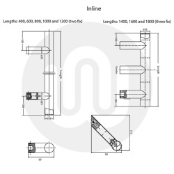 Fab & Fix Stainless Steel Inline Bar Door Handle