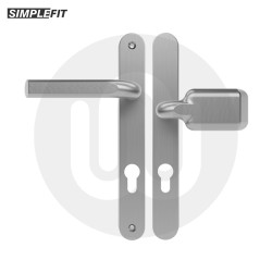 Simplefit Sprung Offset Lever/Pad 92PZ/70PZ Door Handle - Medium Cover (242BP/211CRS)