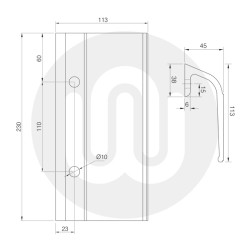 Axim HD90/HD92 Aluminium Pad Handle Set