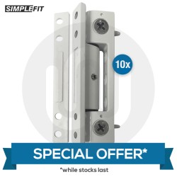 SPECIAL OFFER! 10x Simplefit Flat or Angled All-In-One Standard Butt Hinges 100mm