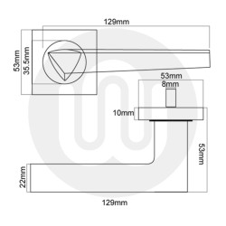 Carrera Lever Handle on Rose