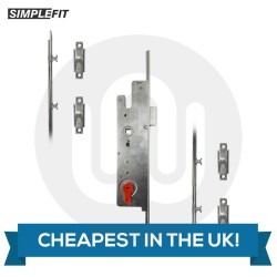 CHEAPEST IN THE UK! Simplefit Keywind Roller/Mushroom 35/92 Door Lock with Roller/Mushroom Keeps