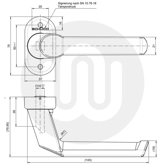 Schuco (Schueco) 210603 Door Handle